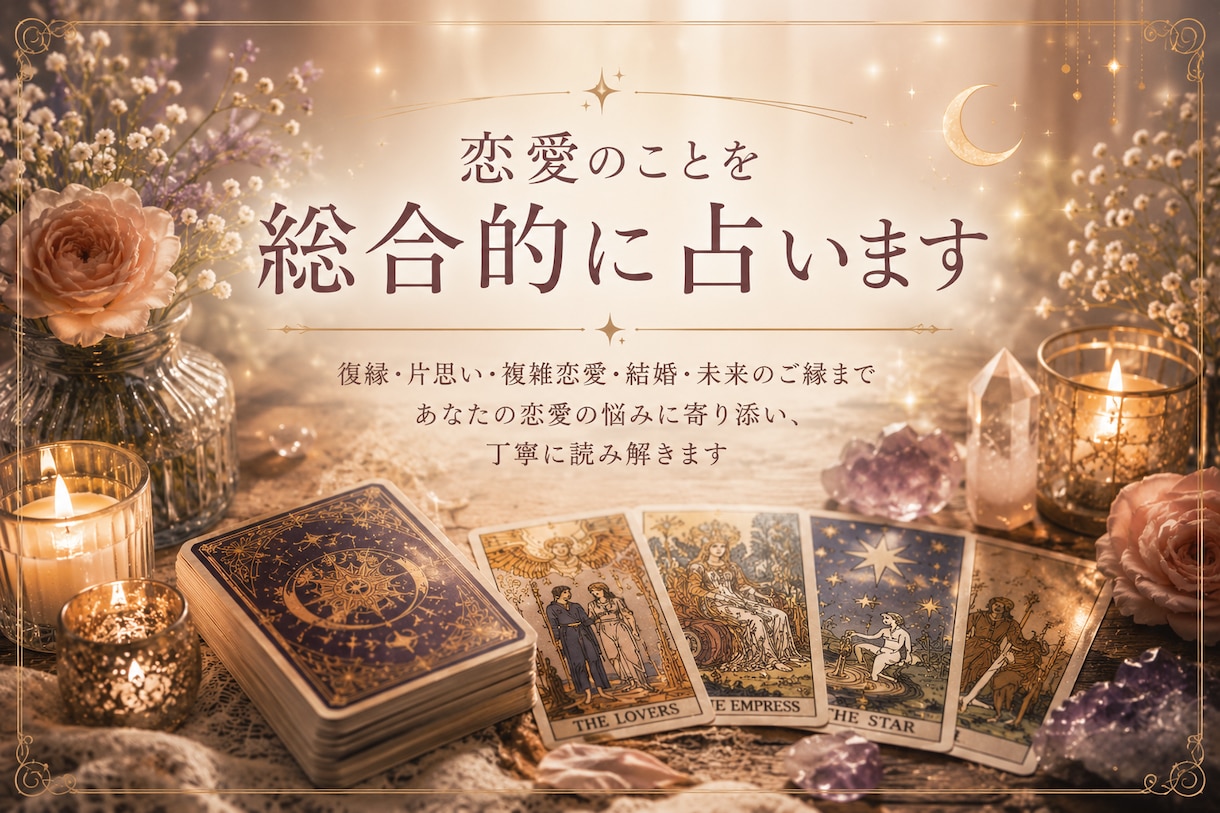 あの人の気持ち・2人の現状・今後をまとめて占います 厳しい断定はしません。今のあなたに必要な言葉をお届けします イメージ1