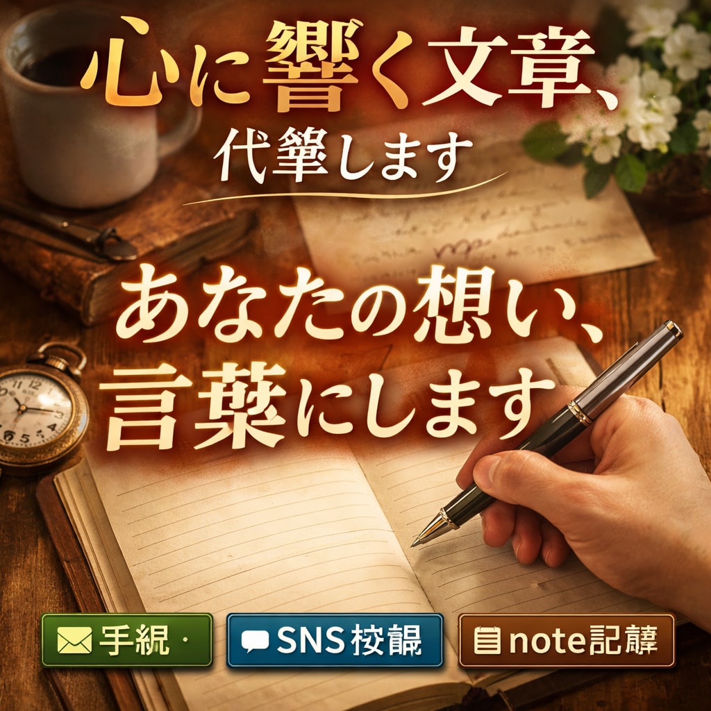 想いを心に響く文章にしますます 言葉にできない気持ちを形にします イメージ1