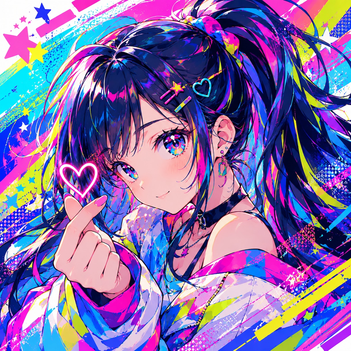 カラフルで目を引くイラストを制作します SNS等で思わず目を引くイラスト イメージ1