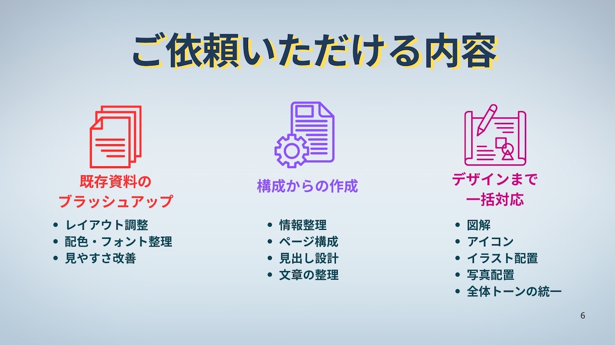 伝わるPowerPoint資料を作成します 内容整理からデザインまで一貫して対応します イメージ6