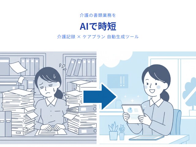 介護の書類業務をAIで時短するツールを提供します メモを入れるだけ。AIが介護の書類を自動で文章化します イメージ1