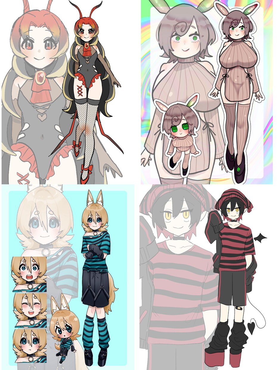 IRIAMライバーさんの立ち絵描きます 中性的な子や色気のあるお姉さんのキャラデザが得意です！ イメージ1