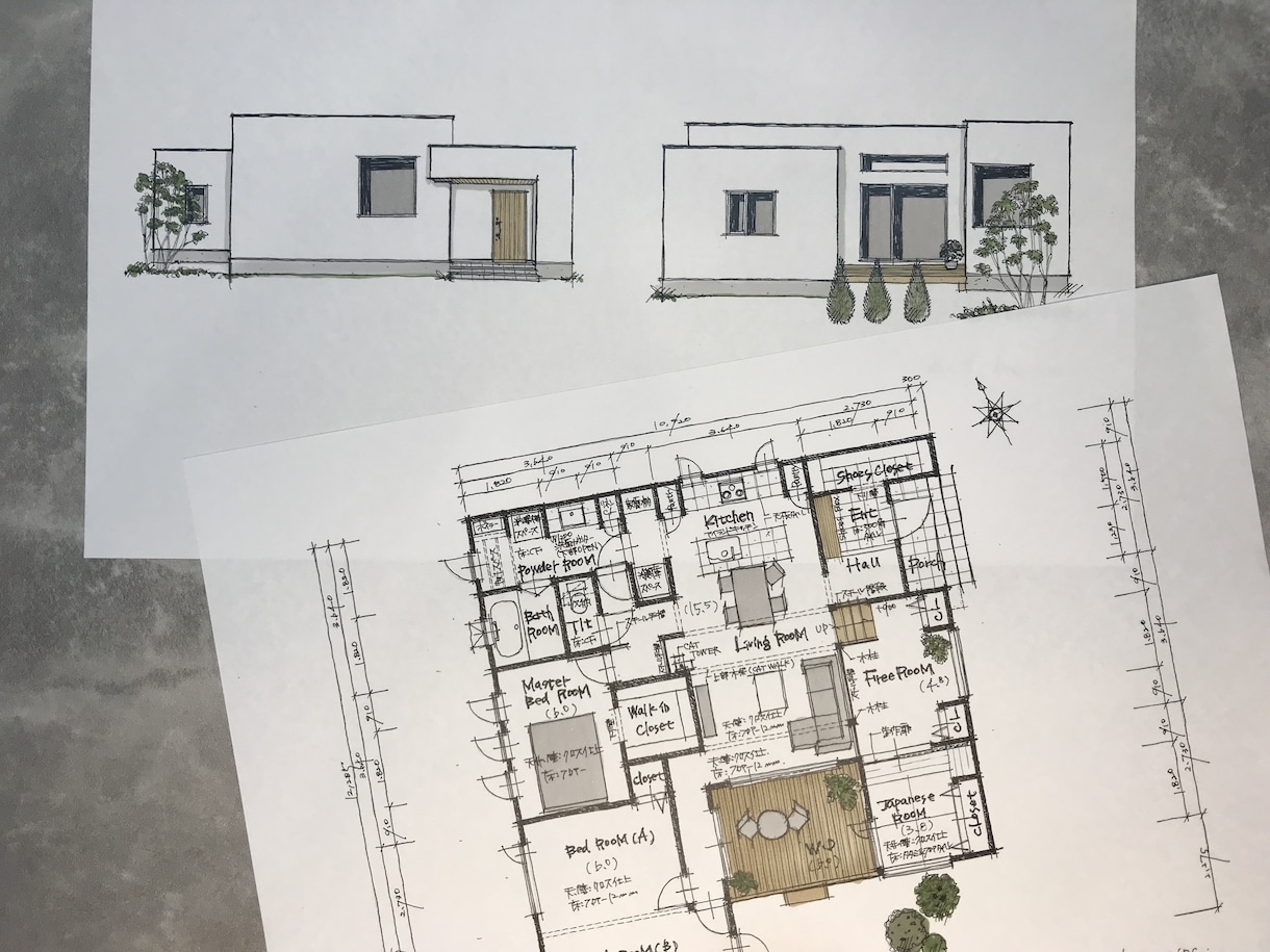 住宅のプロが間取りと外観図作成します ◆◆◆イメージが膨らむ手書きの図面でご提案☺◆◆◆ イメージ10