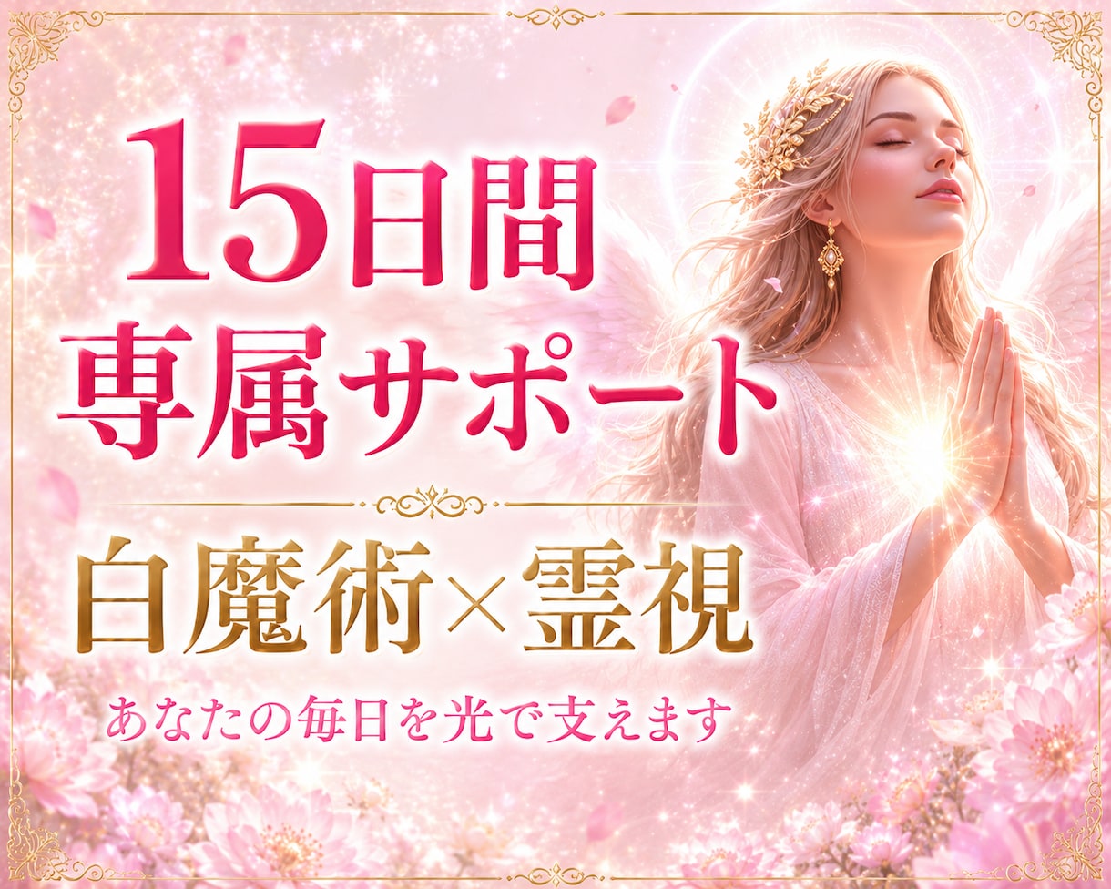 15日間、あなたを光で支えます 白魔術×霊視で、あなたの毎日に寄り添います イメージ1