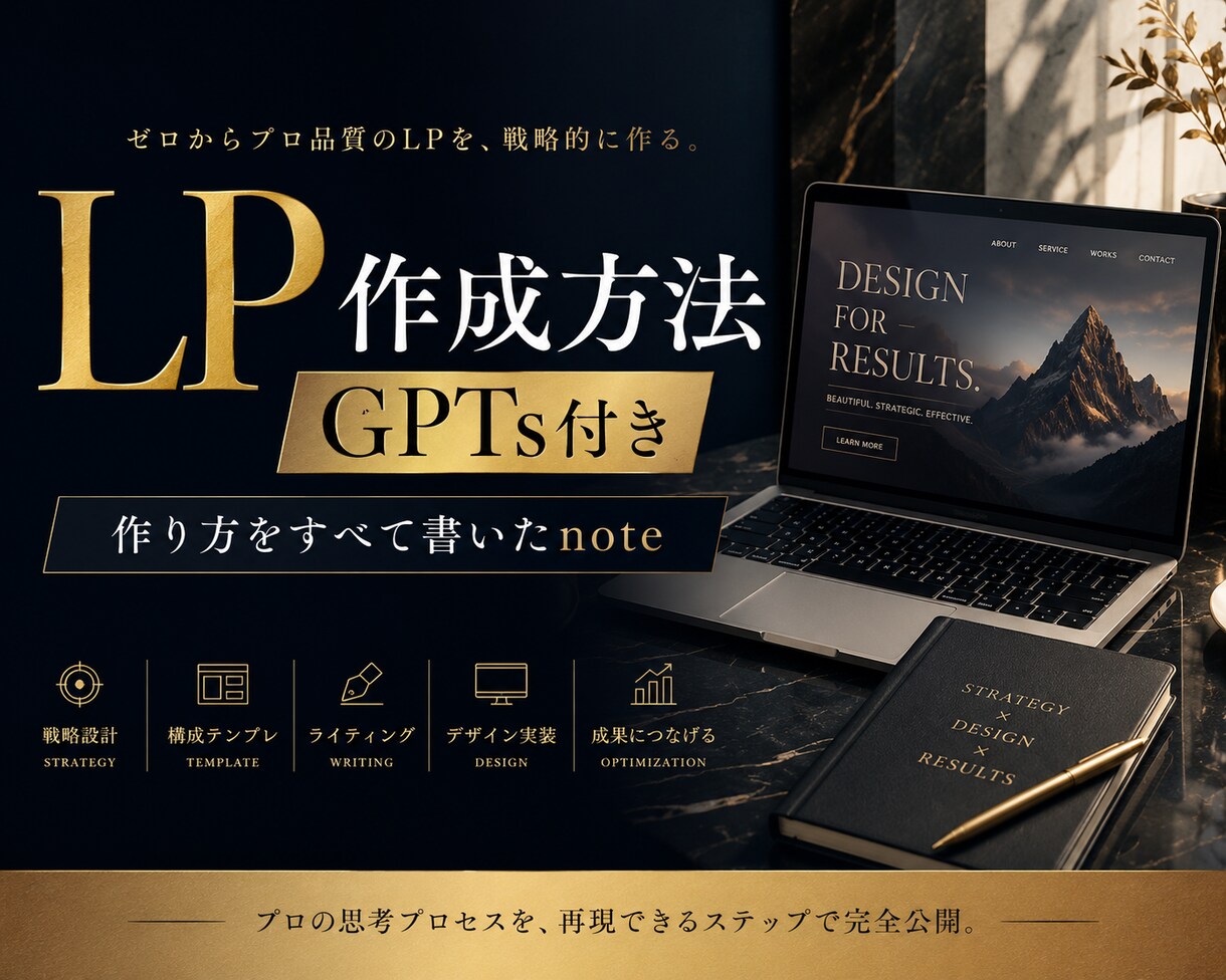 プロ仕様のLPが完成するGPTsを作成します コードが書けなくても、デザインのセンスがなくても大丈夫。 イメージ1