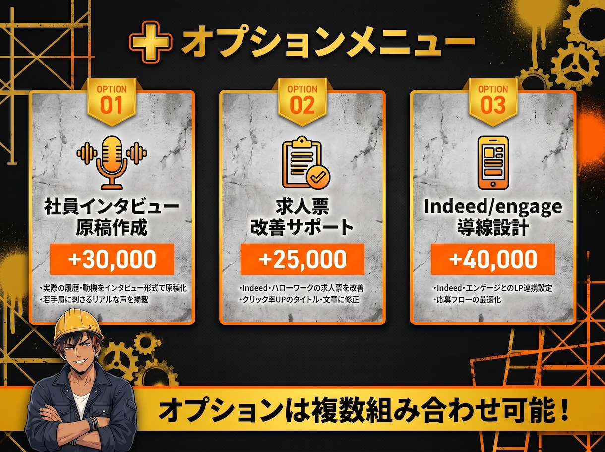足場・鳶職専門の採用LPを制作します LINE対応・最短翌月・スマホ最適化・画像選定・丸ごとお任せ イメージ7