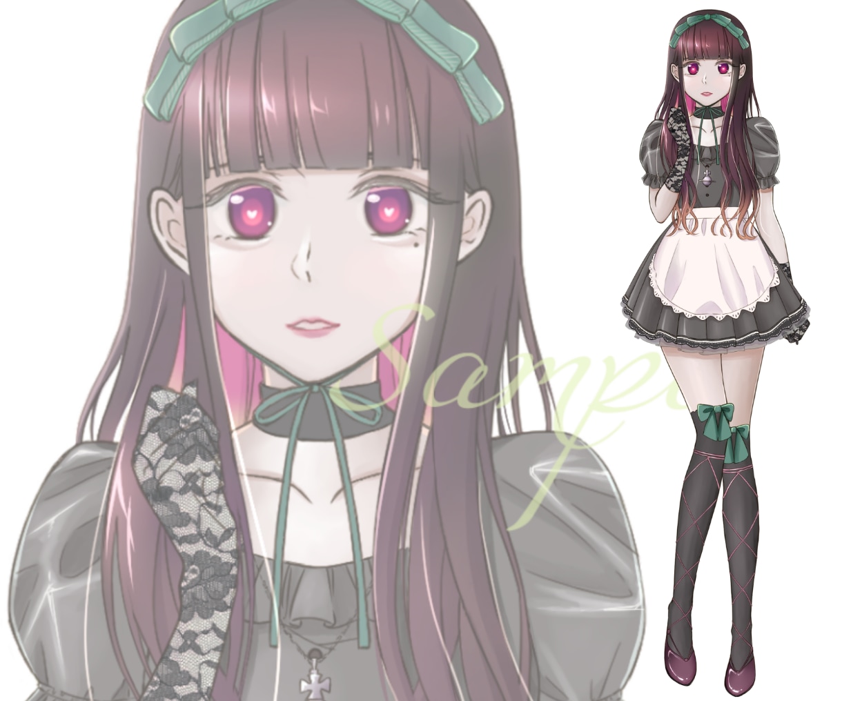 地雷系メイドちゃん完成品お渡しします SNS、ブログ、動画、vtuberの方などご自由に！ イメージ1