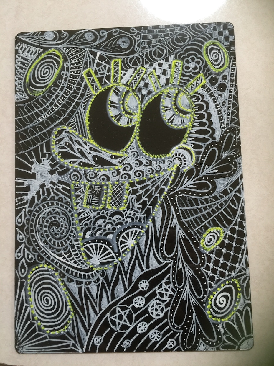 プレゼントやネームプレート等ゼンタングル 描きます 何にでも黒ペン1本でゼンタングル の世界へ〜 イメージ5