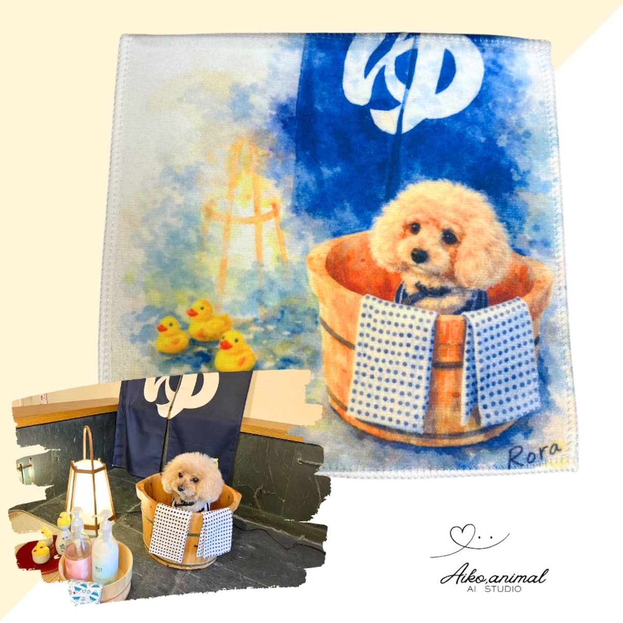 ペットの写真から名前入りうちの子 ハンカチ作ります オーダーメイドで世界に一つのうちのこタオルハンカチをお届け イメージ9