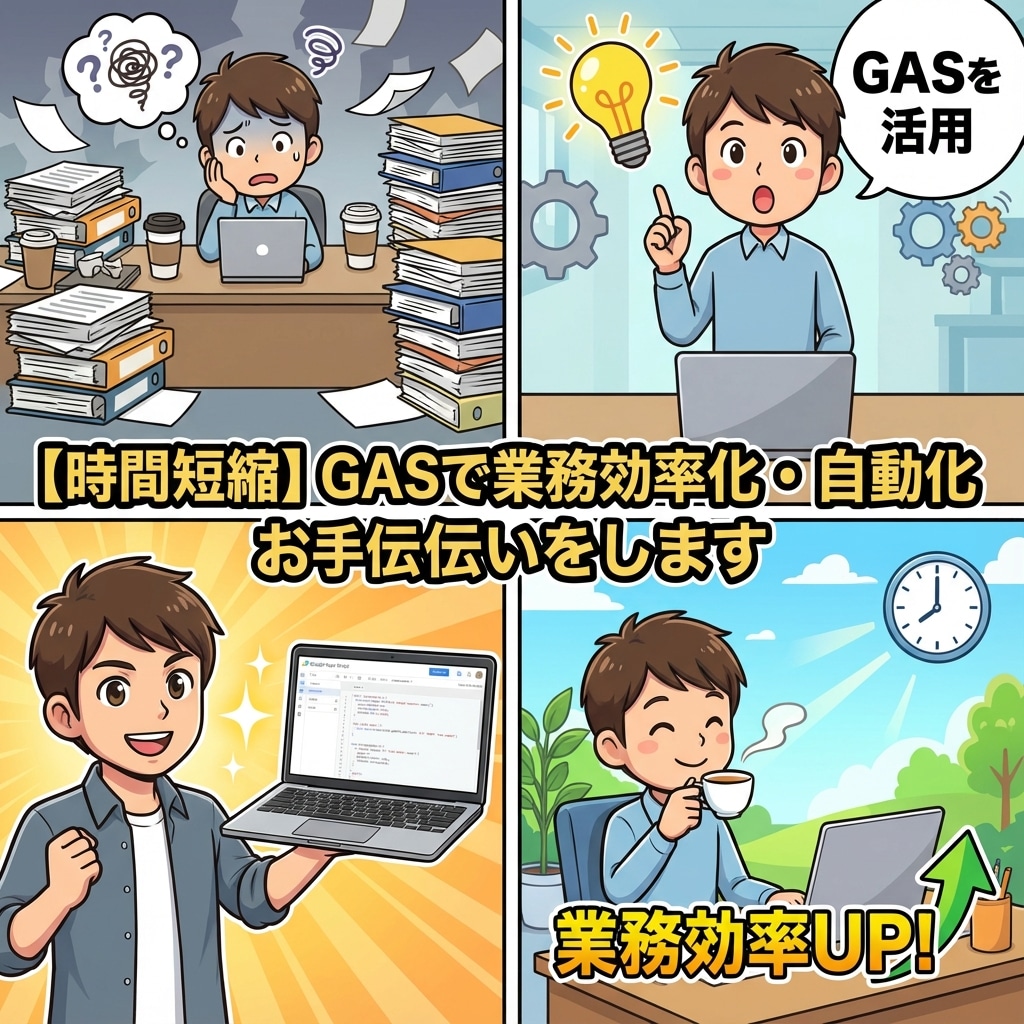 時間短縮！GASで業務効率化・自動化お手伝いします GASとAIで業務効率化！現場目線で課題解決します イメージ1