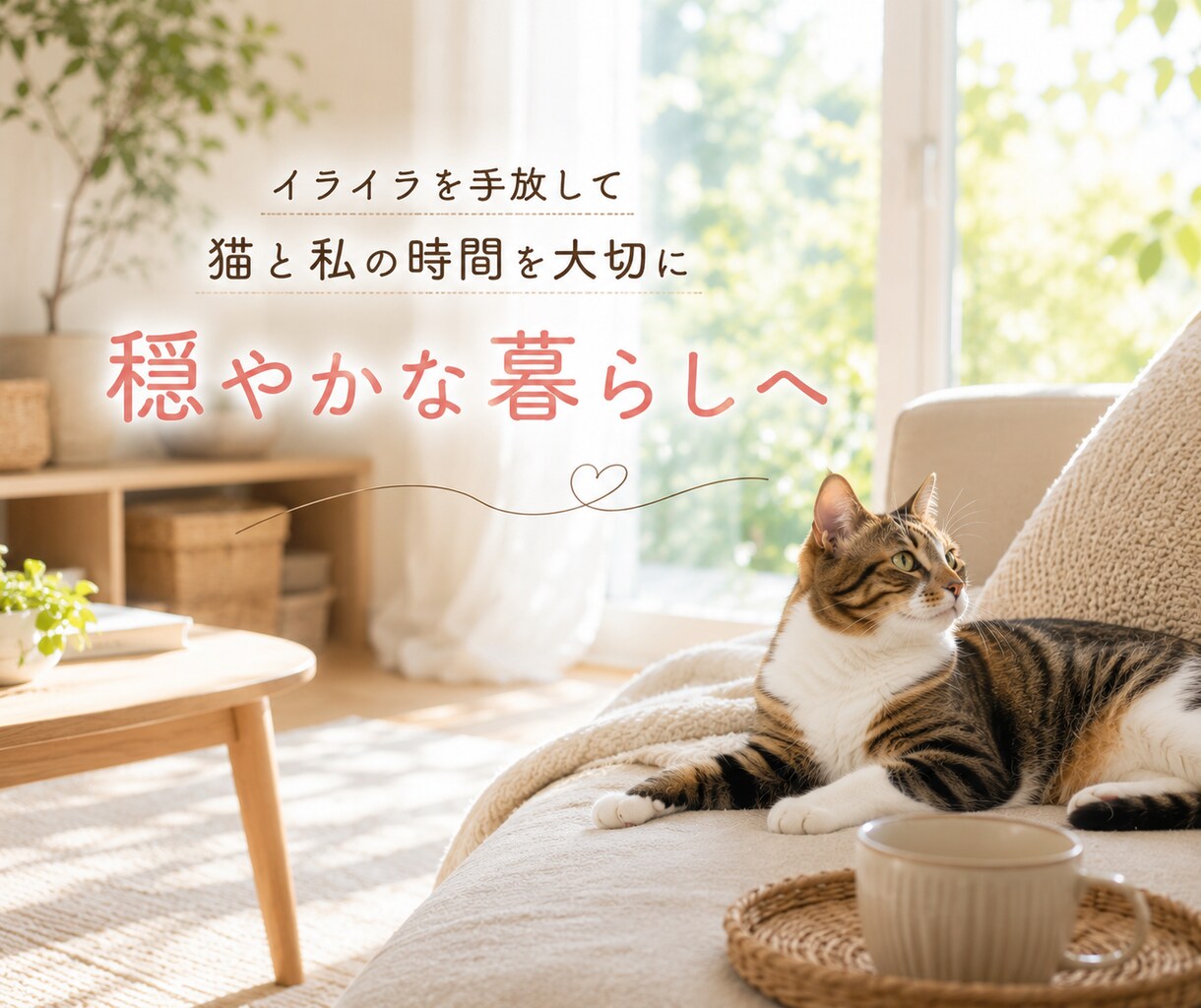 楽になる！40代の私と猫の暮らしイライラ解消します 毛、ニオイ、散らかりの悩みをついで掃除で解決 イメージ3