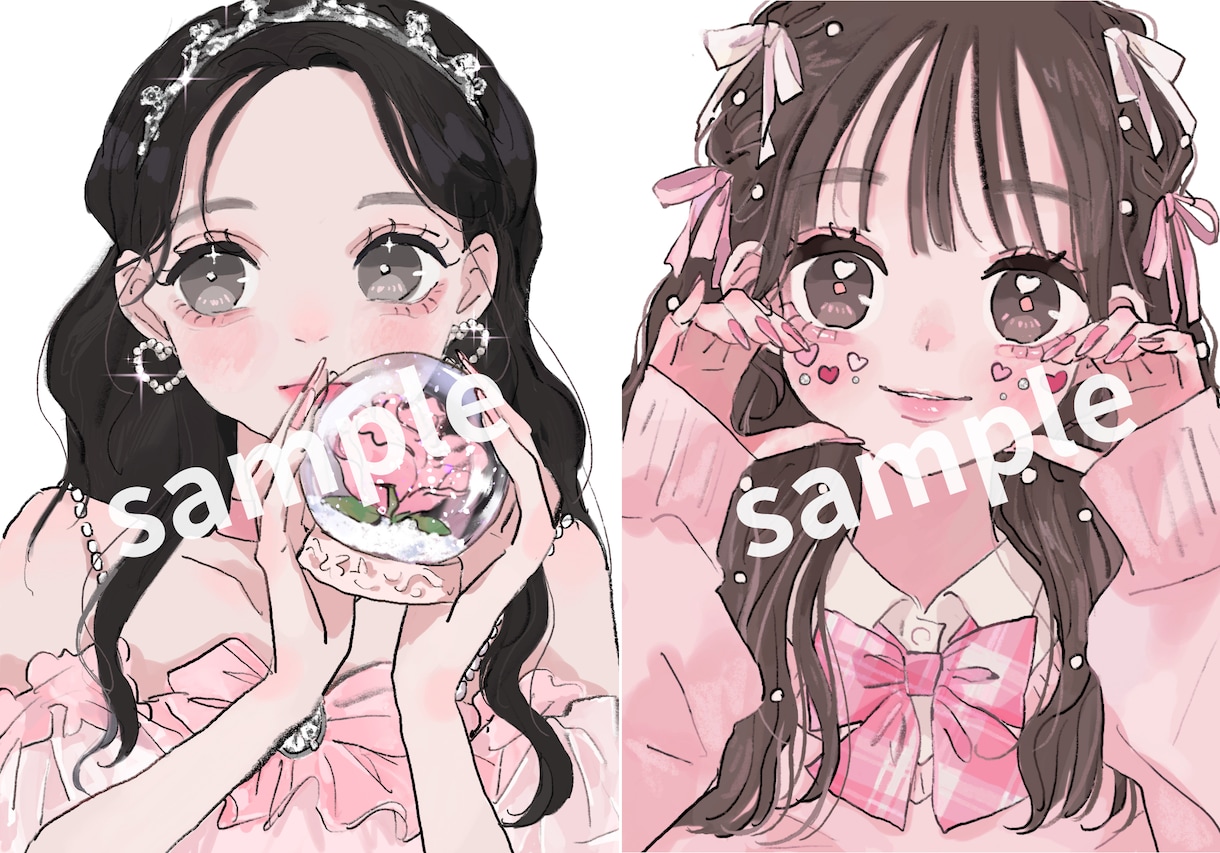 ときめきをお届け˖✧可愛い女の子のイラスト描きます SNS、動画、ブログ、贈り物などに◎イラストで彩りをプラス✨ イメージ5