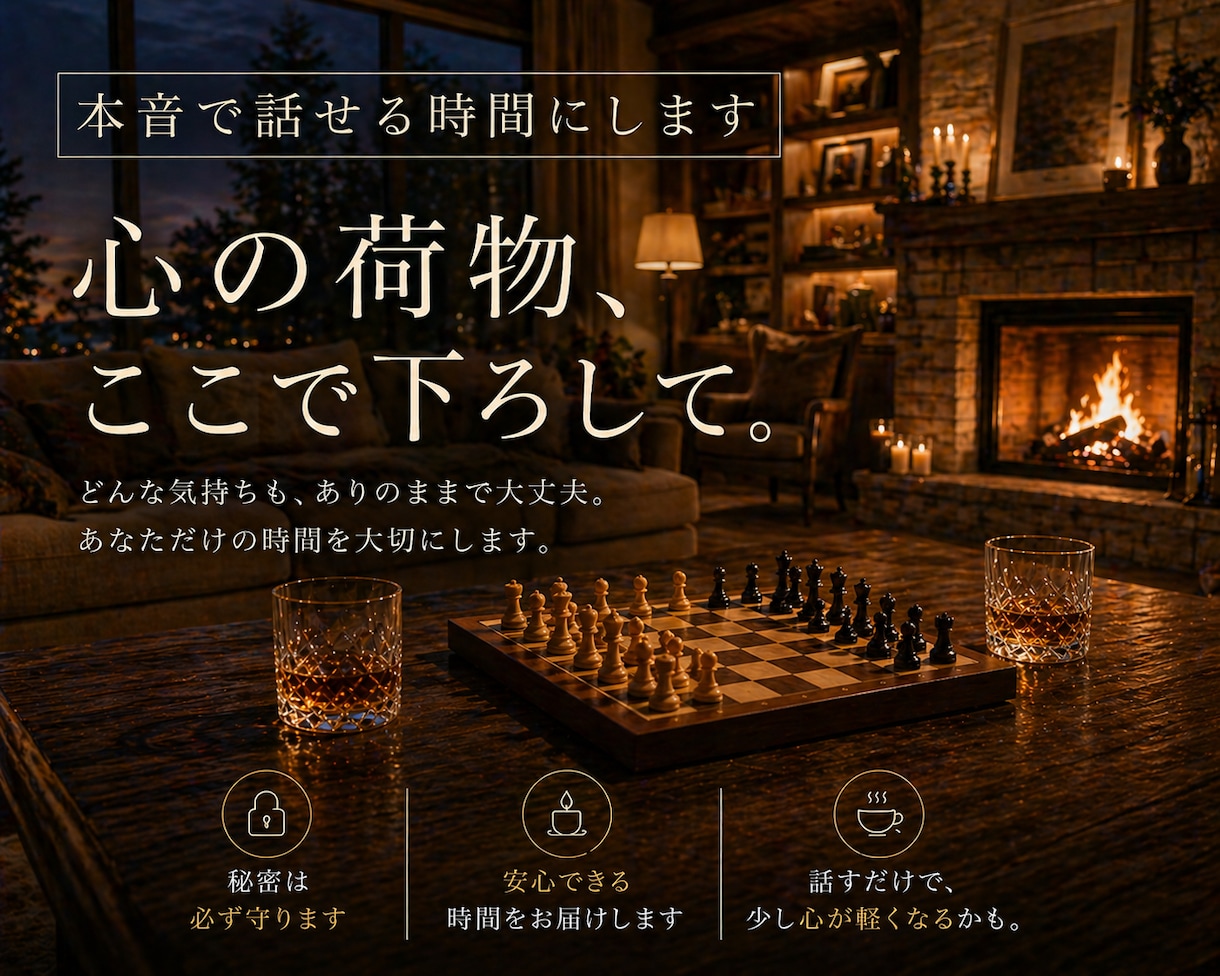 本音を話せる時間にします 秘密厳守で安心を守ります、話せる範囲内でOK! イメージ1