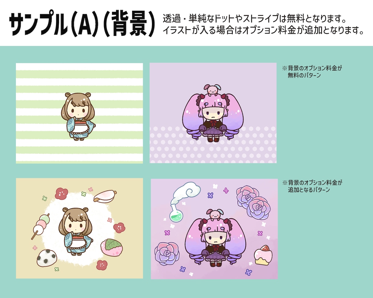 ミニキャラ・SDキャライラストを作成いたします [商用可・二次使用可]アイコン・ヘッダーやグッズ等に！ イメージ4