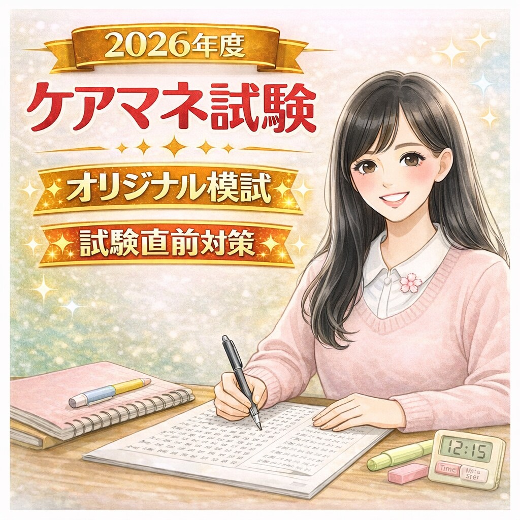 オリジナル模試でケアマネ資格試験の合格に近づけます 実践模試で勉強して、ケアマネ資格試験に一発合格しましょう！ イメージ1