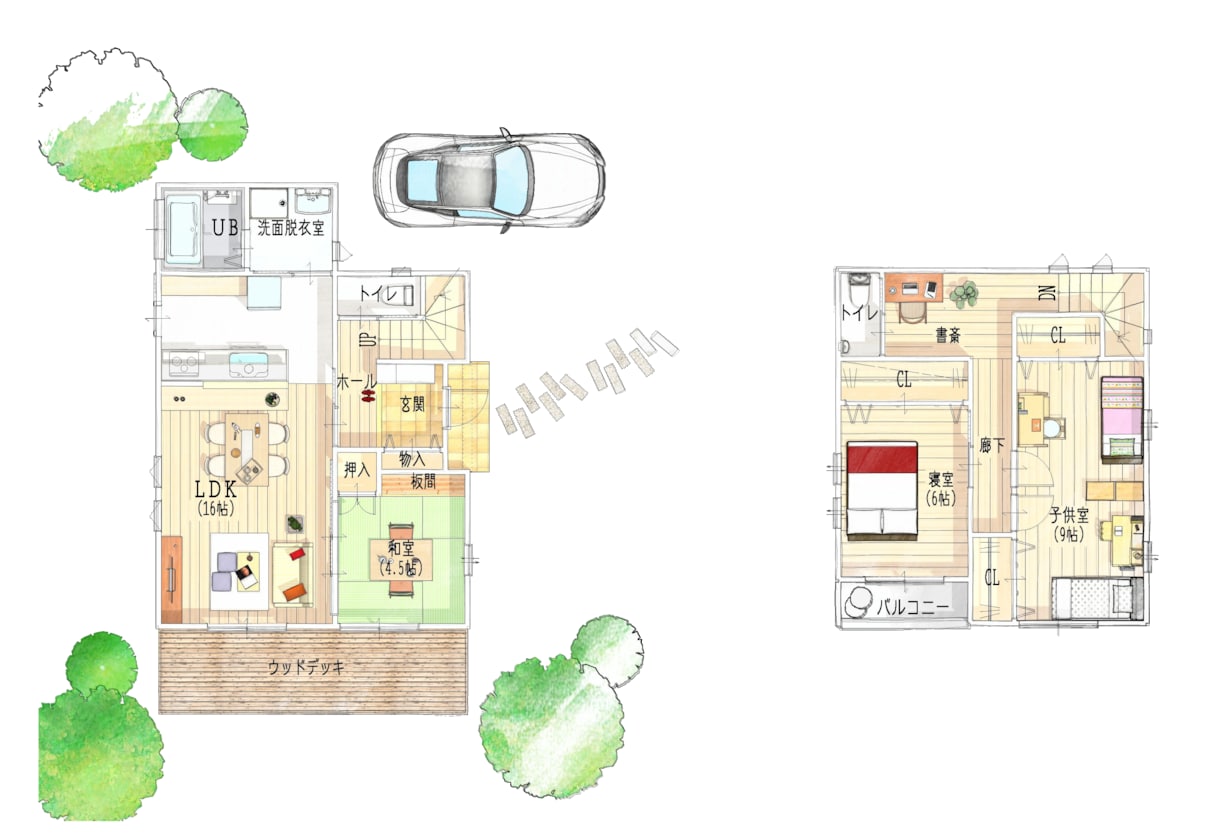 戸建て住宅の間取り図を手書き風にトレースします 建築CAD使用できれいに仕上げます。 イメージ4