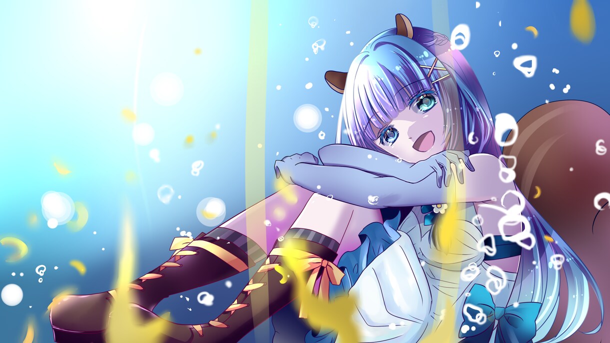 動画やその他用途様々！透明感あるイラスト描きます 様々な用途で使える一枚絵お描きします！ イメージ8