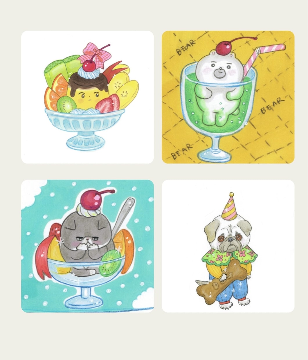 絵本風柔らかな雰囲気のカットイラストを描きます 絵本風手描きイラストでグッズや挿絵等をほっこり見せます！ イメージ2