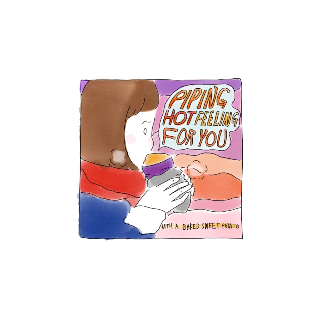 ほっこりする手書きイラスト・アイコン描きます “いっぱい食べる君が好き”をテーマにイラストを描きます イメージ1
