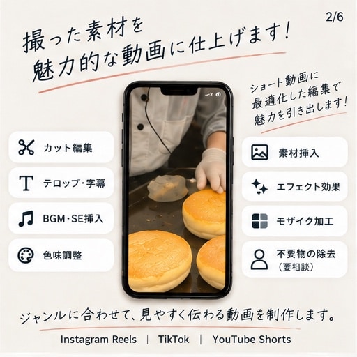 Instagramリール、ショート動画を編集します 5ヶ月でInstagram1万人の運用経験活かして制作します イメージ2