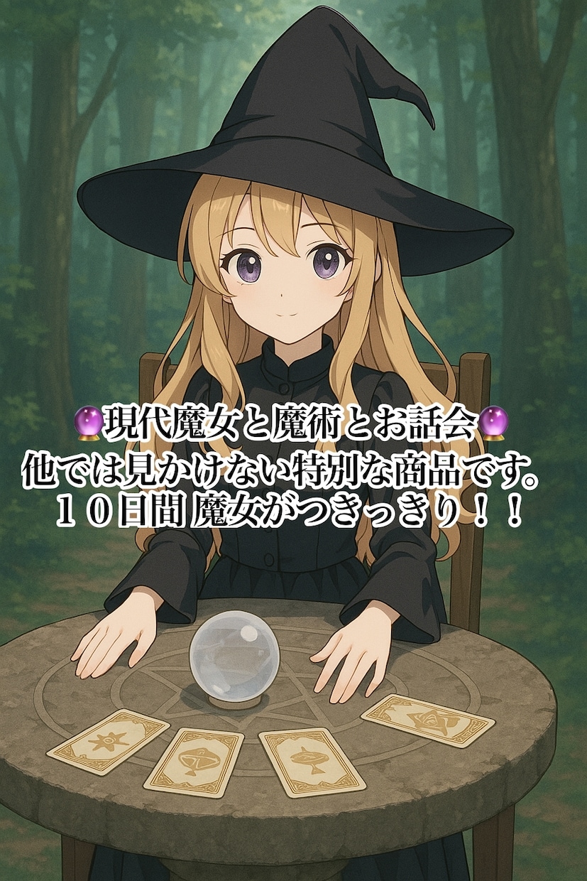 他ではあまり見かけない魔女とのお話会でございます 【１週間★簡易鑑定が複数付き】通常の魔術依頼も特別割引！ イメージ1