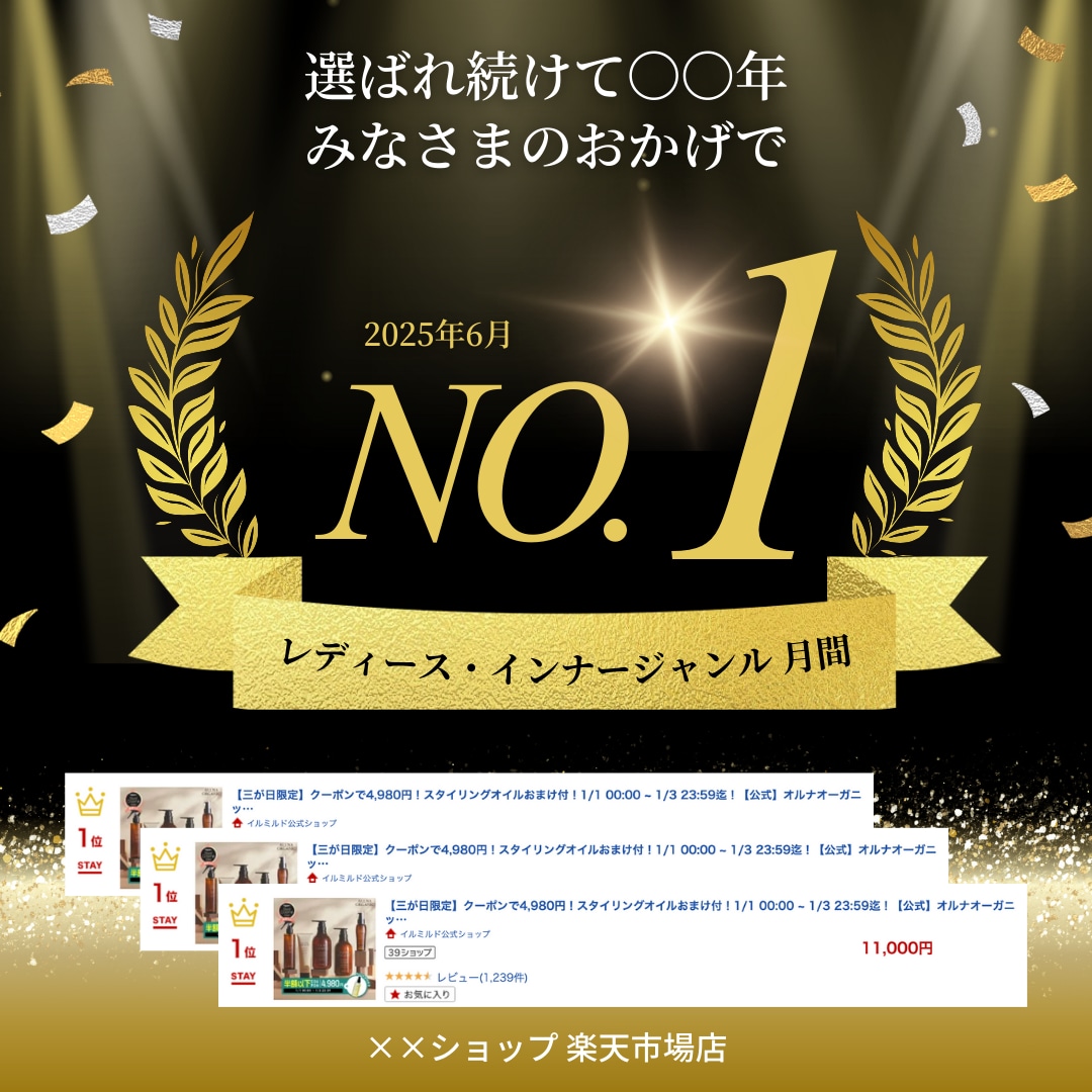 実績アピールに！ランキング受賞画像作成します Yahoo!、楽天市場、Amazonで、実績アピールに活用！ イメージ2