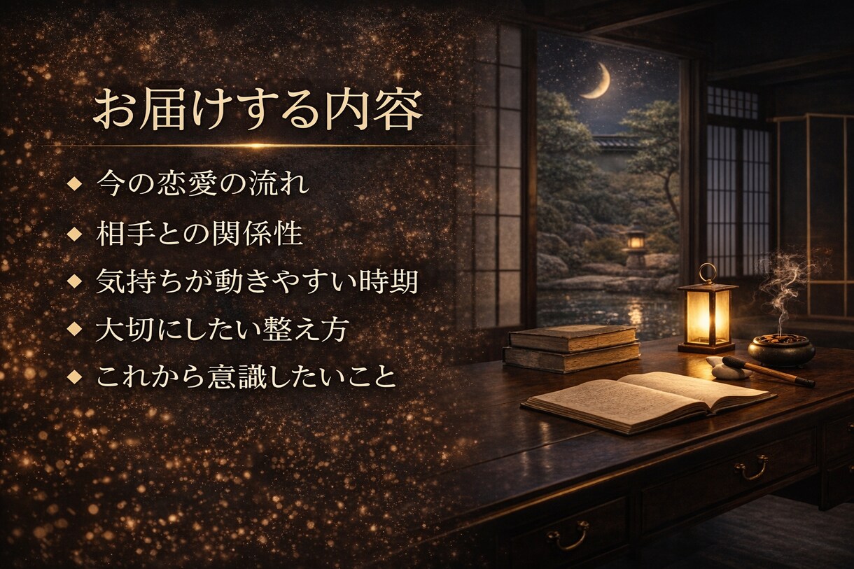 恋愛の流れを四柱推命で丁寧に読み解きます 恋愛のお悩みにやさしく寄り添います(セール中) イメージ3