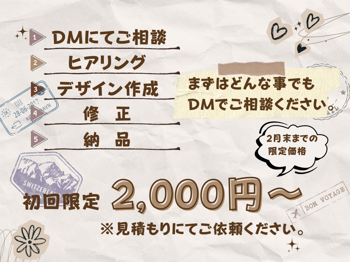 初回限定割引あり！丁寧に制作いたします 割引オプションで実質2,000円〜 イメージ3