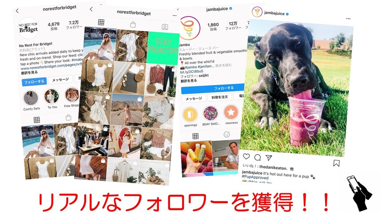 Instagramでプロがあなたのファンを集めます 100社以上と取引実績のあるシステムとコンサルタントが運用 イメージ1