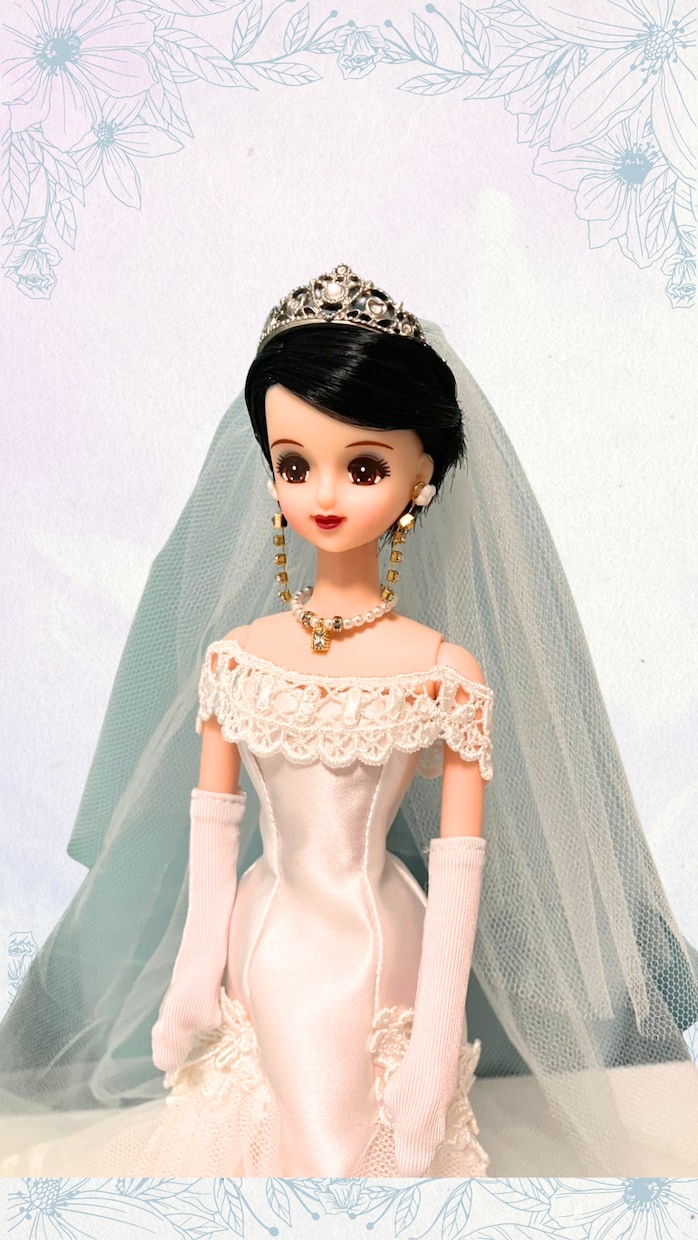 ウェディングドレスを人形用にお作りいたします ご自身の結婚式やプレゼントに。特別なドールをお作り致します イメージ6