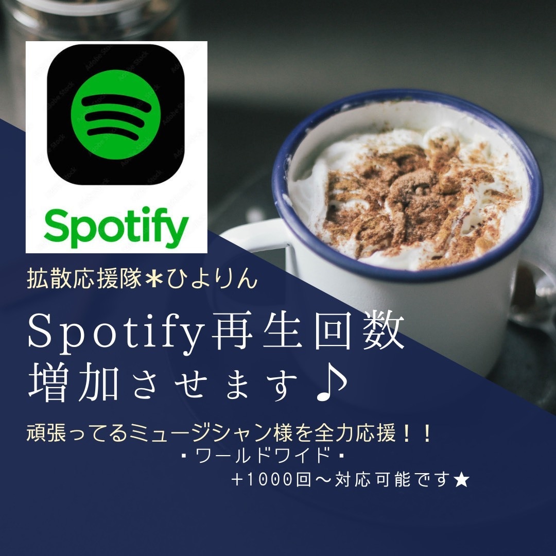 安心保証★Spotify再生回数を増加させます 頑張ってるミュージシャン様たちに大成功へのお手伝いを！！ イメージ1