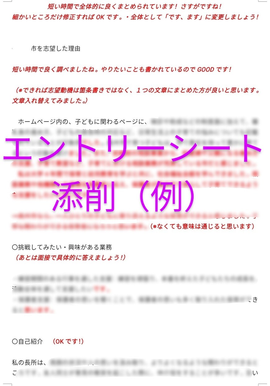 公務員試験のエントリーシート添削します 元公務員、大学キャリアセンター担当による合格に近づく添削 イメージ1