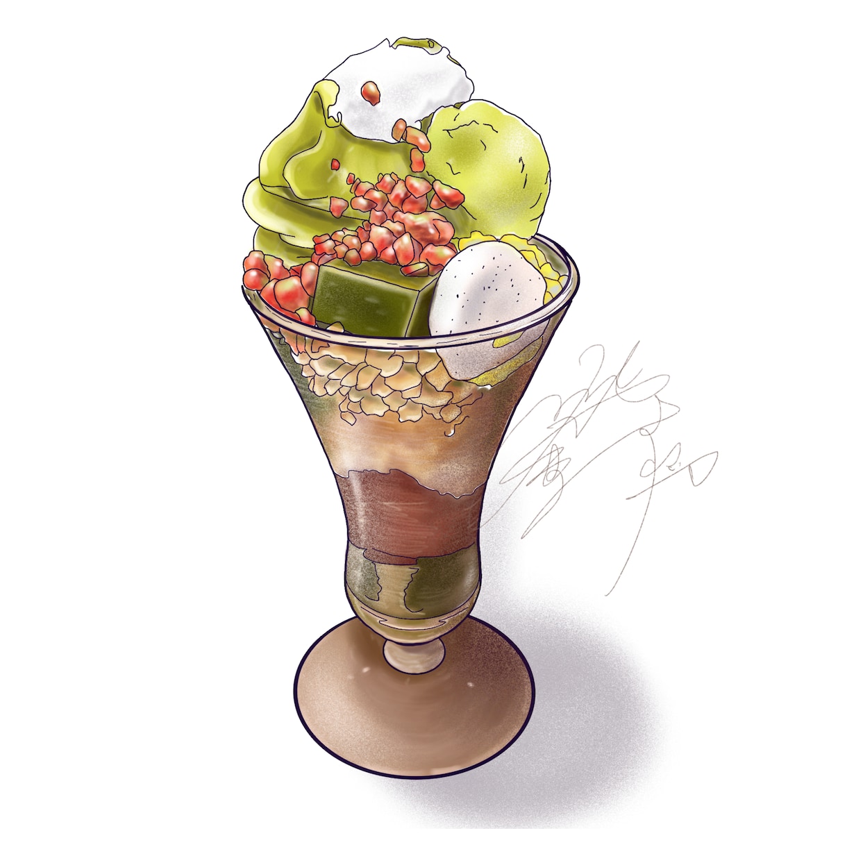 食べ物のイラストを書きます 美味しそうな写真をイラスト風にしてみます イメージ3