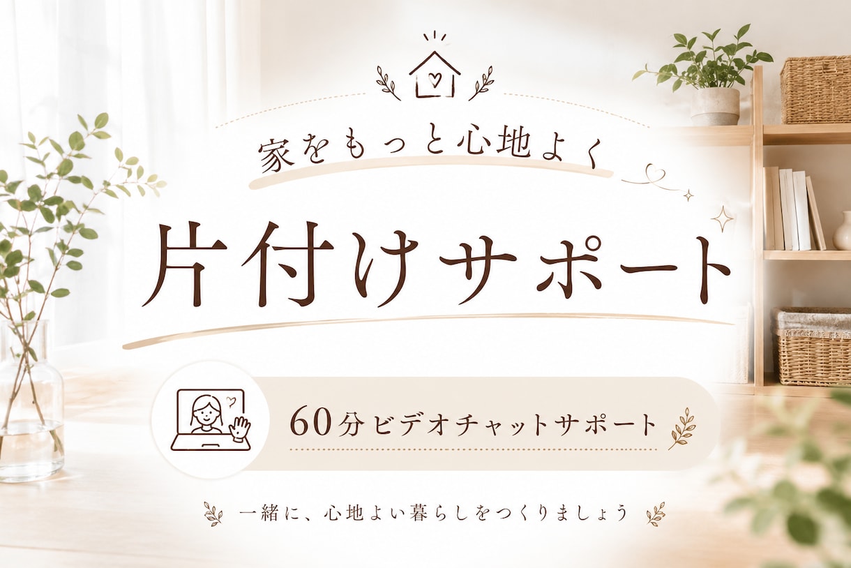 片付けや整理で悩んでる方の最初の一歩サポートします モニター価格❕家をもっと心地よく✨片付けサポート✨ イメージ1