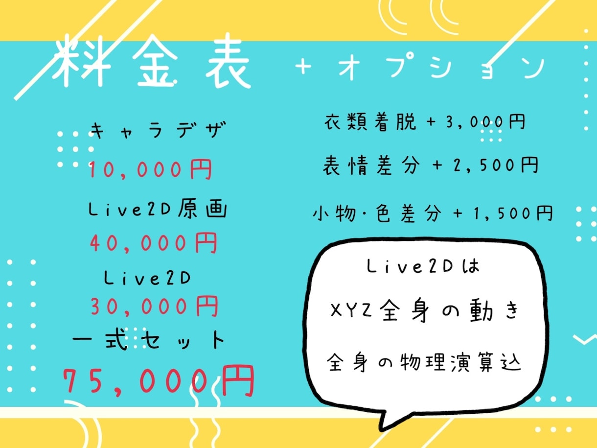 低価格でVTuberモデル全工程制作します イラスト～Live2Dまで全力制作致します！ イメージ2
