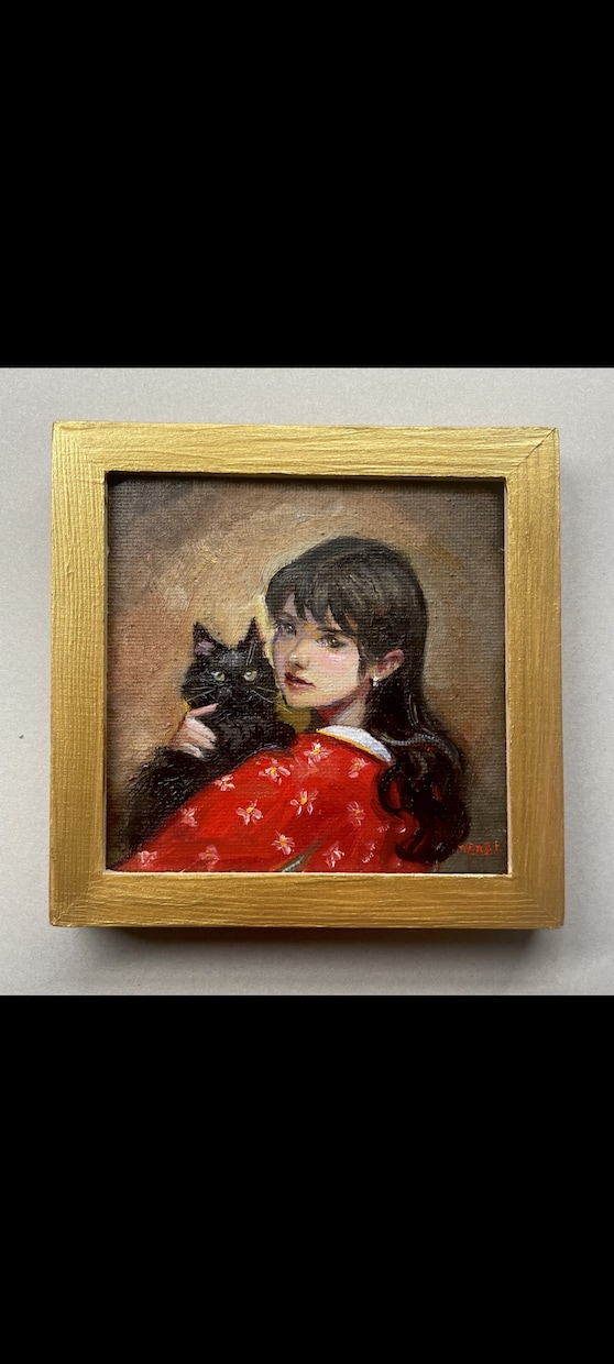 ペットと一緒にお描き致します ペットと一緒の作品を飾ってみませんか?☆ イメージ1