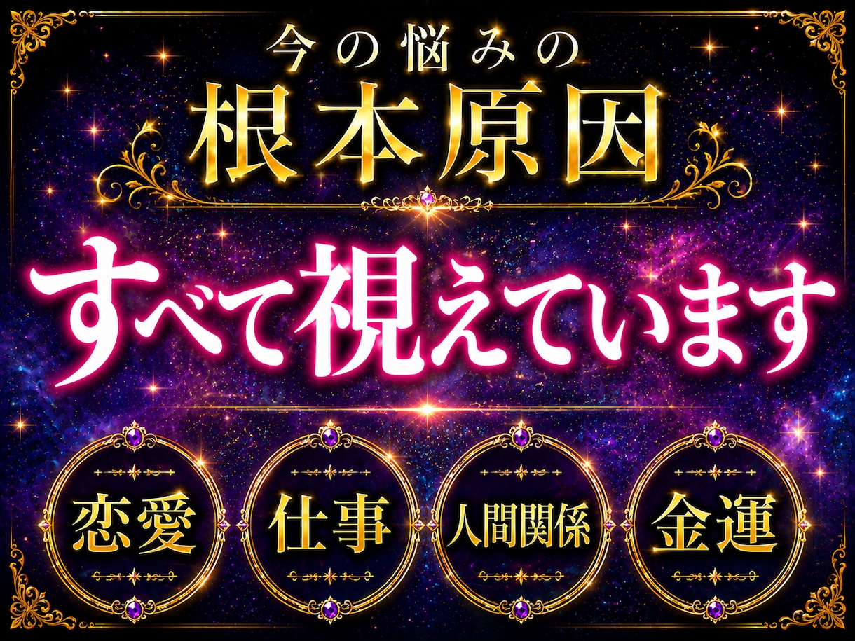 今の悩みの本当の原因とこれからの未来を霊視します 心紋を読み解き、止まった人生の流れを動かします イメージ1
