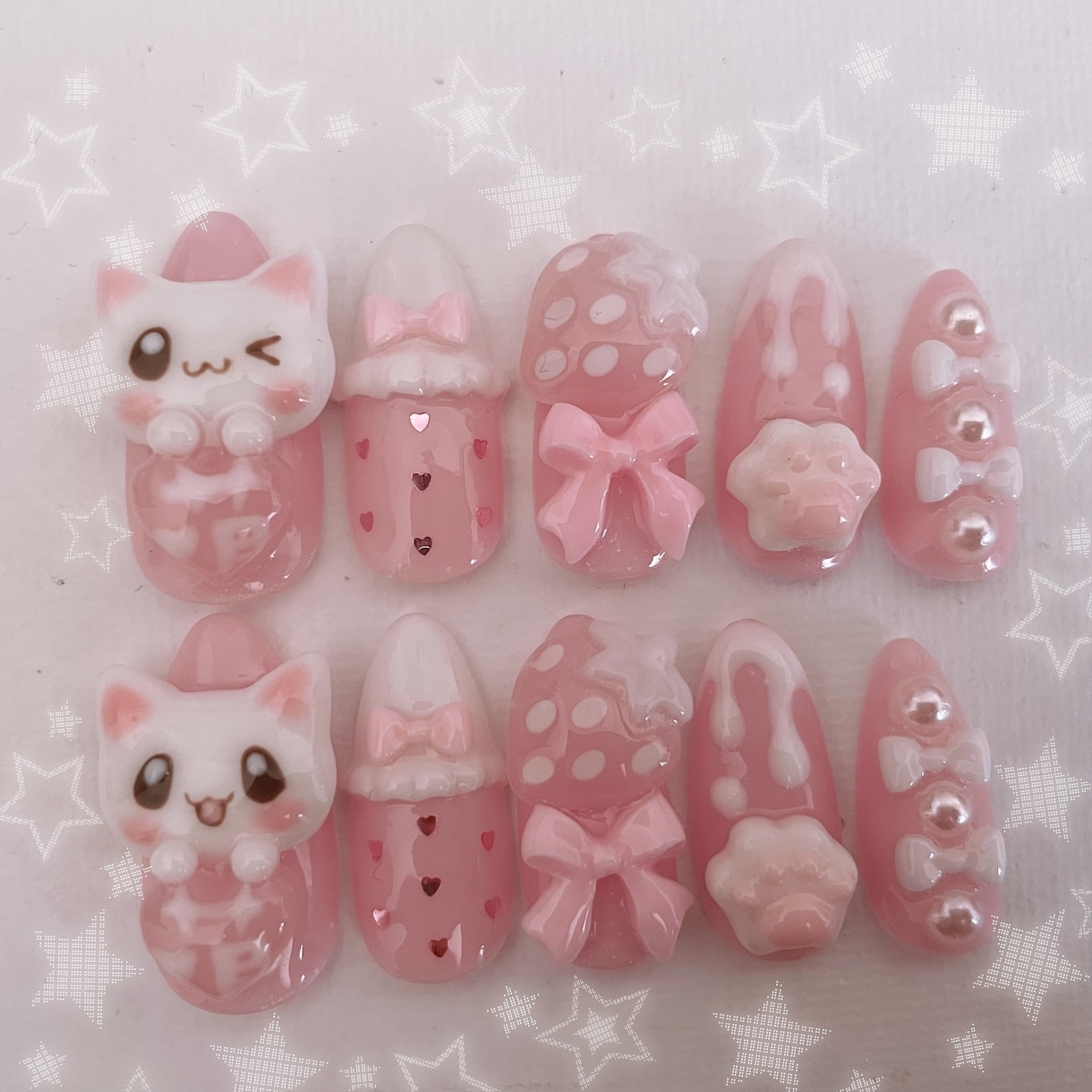 女児向けのネイルチップを作成します 平成感を取り込んだ可愛いを提供 イメージ1
