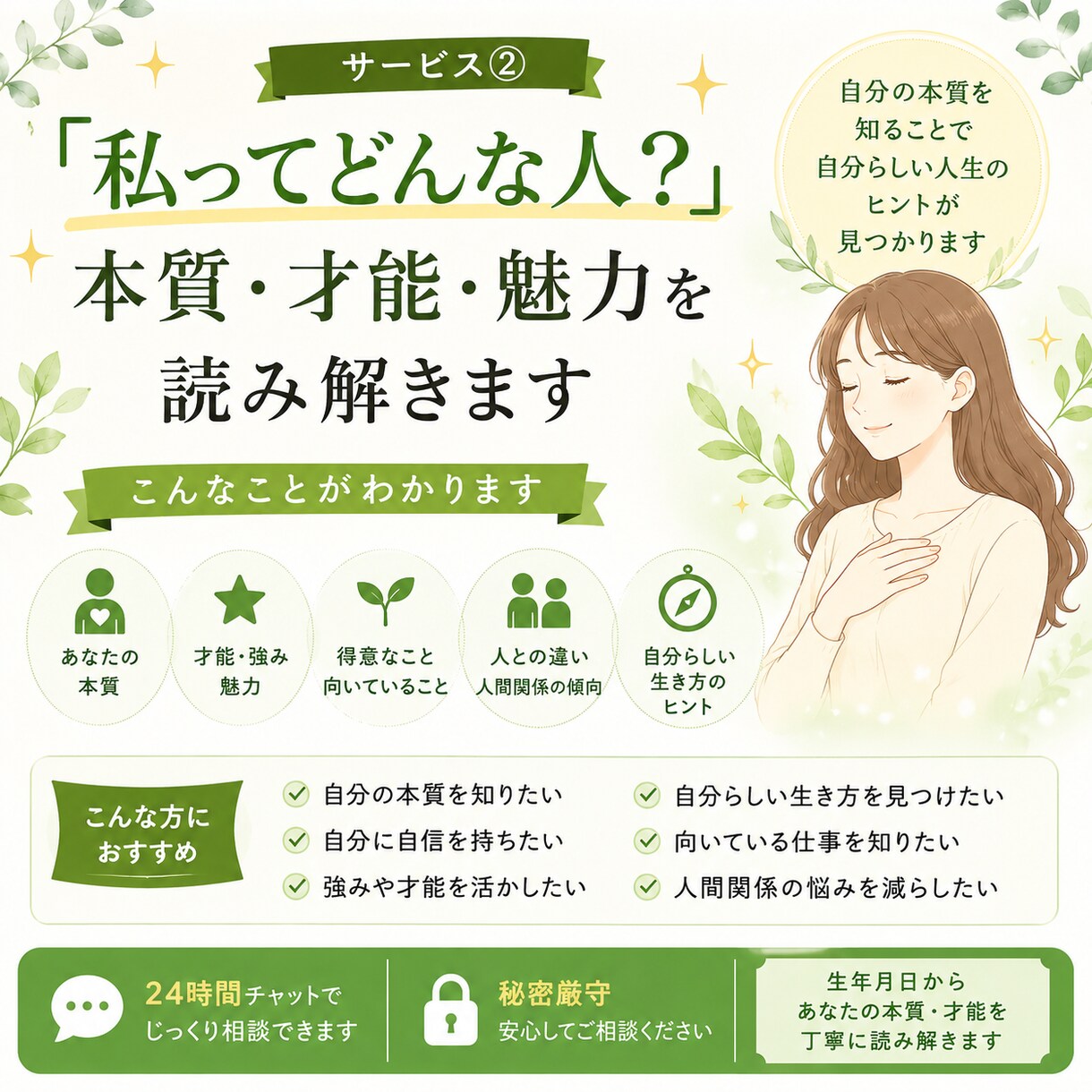 私ってどんな人？　マヤ暦で本質と才能を読み解きます 24時間サービス！あなたの"本当の自分"を知りませんか？ イメージ1