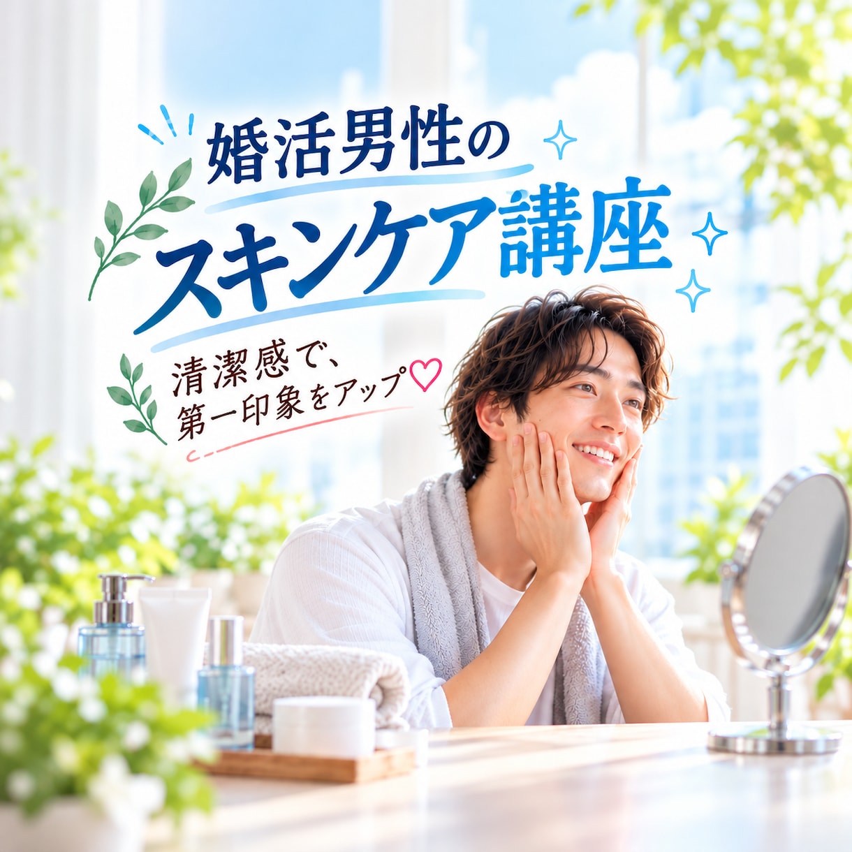 女性目線で婚活男性のスキンケアを教えます 清潔感のある肌を目指して、基本からやさしくお伝えします♡ イメージ1