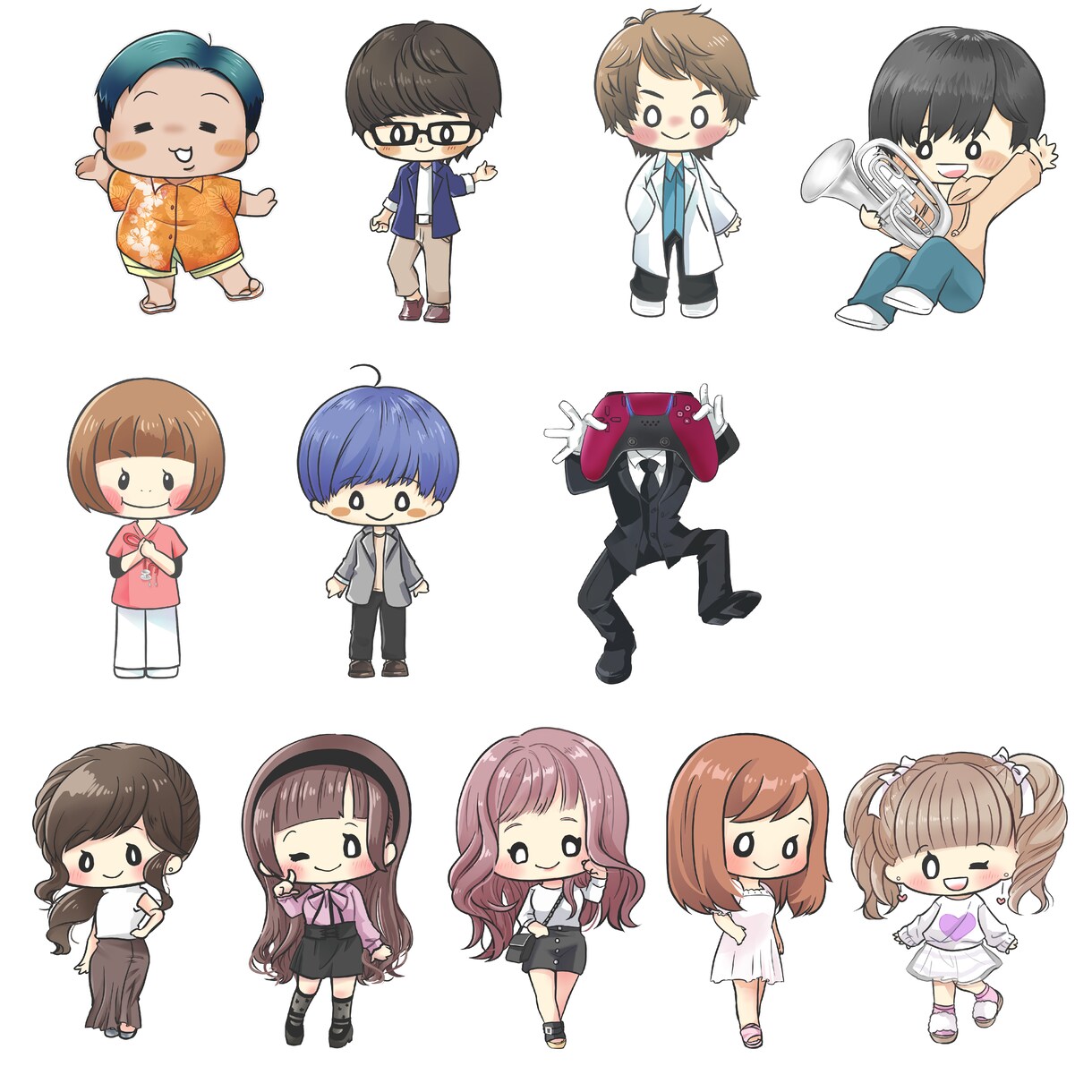 可愛くコロコロ動き回る全身キャラクター描きます YouTubeやインスタサムネイルに＊感情表現広がる！ イメージ8