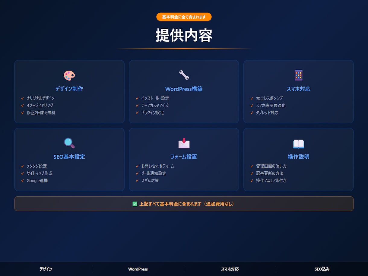 集客に繋がるホームページを丸ごと制作します スマホ・SEO込み！WordPress対応・初心者歓迎 イメージ3