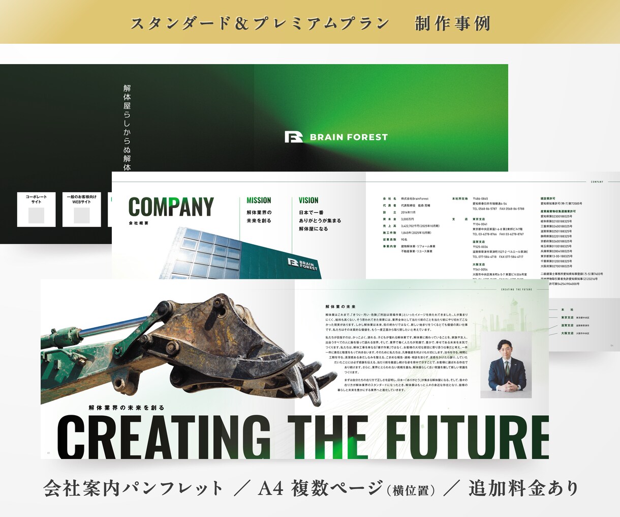 ビジネス向けの4Pパンフレットデザインを提供します ランサーズ受注実績は900件超！デザインのプロが力になります イメージ7