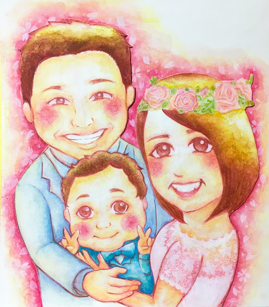 かわいい☆楽しく☆似顔絵を描かせて頂きます 水彩でかわいく、楽しく！描かせていただきます！ イメージ3