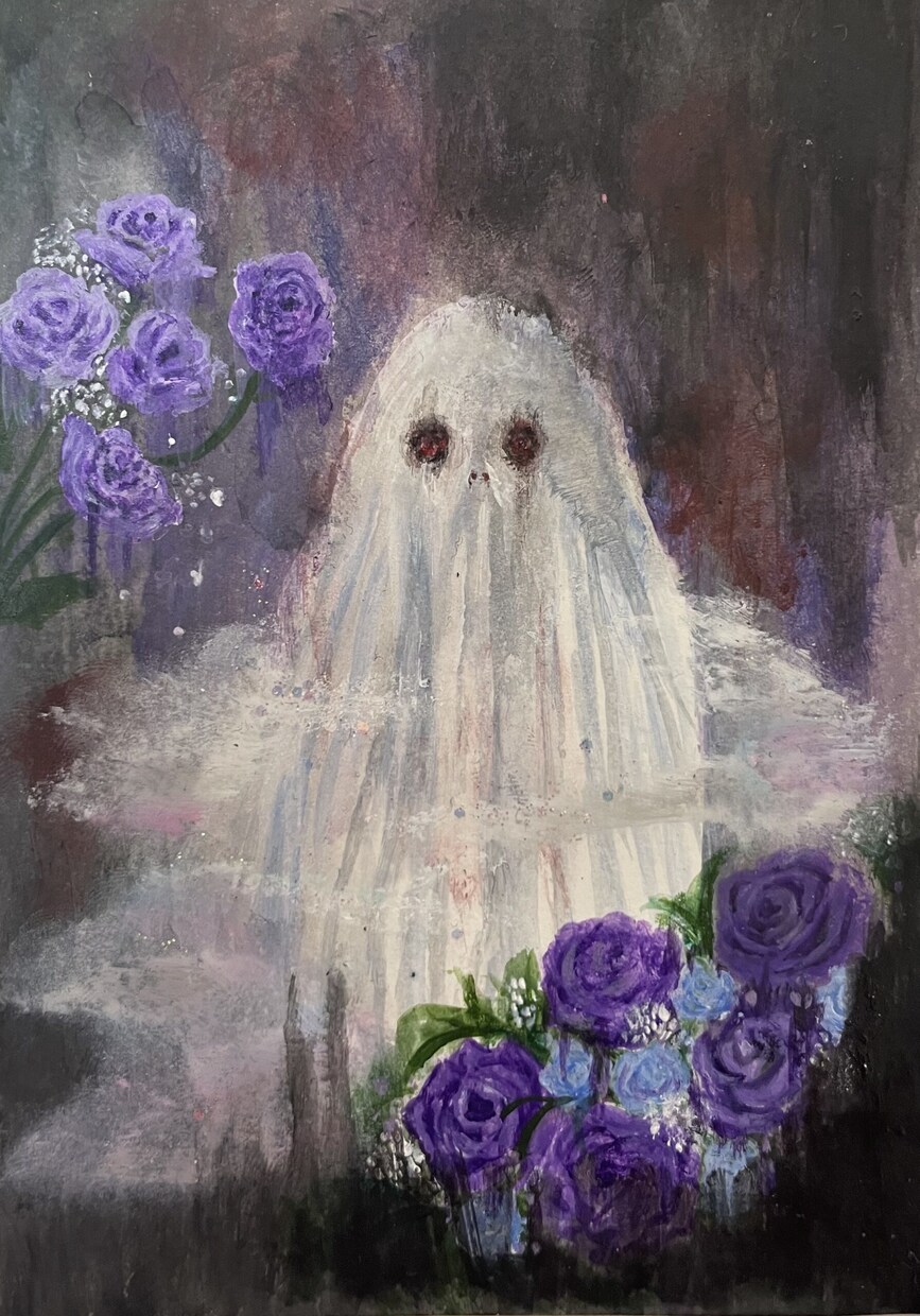 ゆるかわ×ほんのりホラーなイラストを制作します クレヨンの温かみで描く、かわいくてちょっぴりほらーな世界 イメージ7