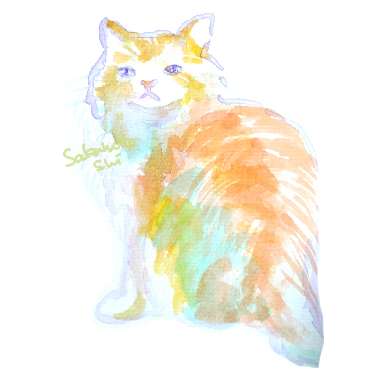アナログでカラフルなペットの似顔絵を描きます アクリル絵の具で描くかわいい動物のイラストです イメージ2