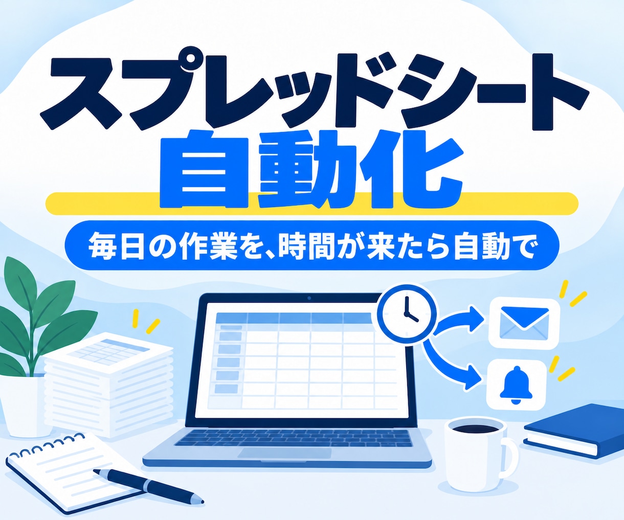 スプレッドシートの作業をGASで自動化します フォーム・Gmail・カレンダー連携も。まず1つの作業から イメージ1