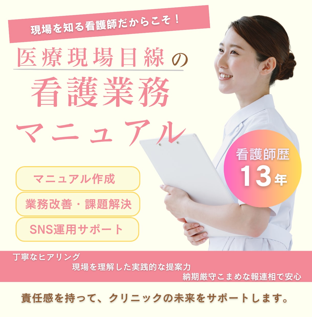 現役看護師が現場で使えるマニュアルを作成します 訪問看護・クリニック・病院向け イメージ1