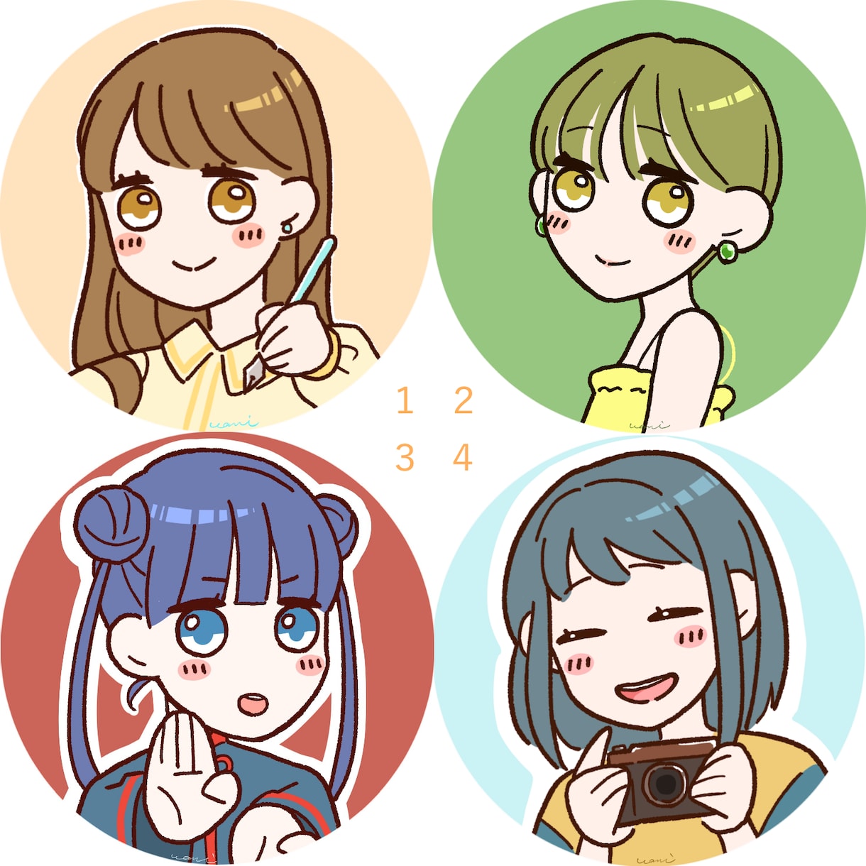 色合いがかわいいシンプルイラストお描きします SNS／ブログ用のフラットなデフォルメイラスト イメージ3