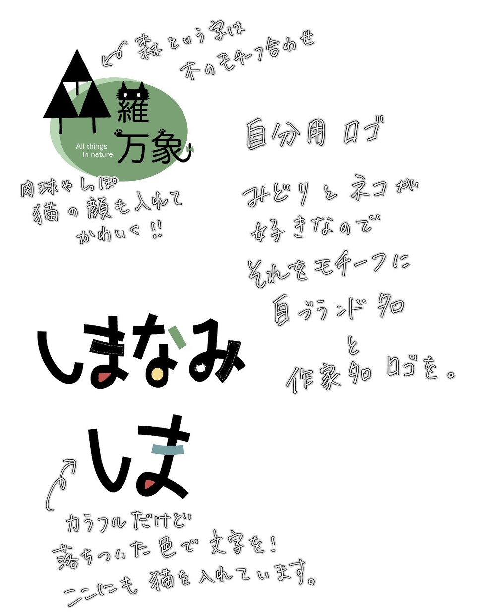 ポップ、可愛い、シンプルなデザインロゴ作ります 手描きでお客様だけの特別なデザインロゴをお作りします。 イメージ3